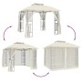 Cenador doble techo y paredes de malla acero crema 2,94x2,94 m de , Carpas y cenadores - Ref: Foro24-368454, Precio: 288,69 €...