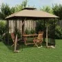 Cenador doble techo y paredes de malla acero taupe 2,94x2,94 m de , Carpas y cenadores - Ref: Foro24-368456, Precio: 281,20 €...