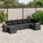 Set de comedor de jardín 7 pzas y cojines ratán sintético negro de , Conjuntos de jardín - Ref: Foro24-3264451, Precio: 484,3...