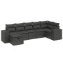 Set de comedor de jardín 7 pzas y cojines ratán sintético negro de , Conjuntos de jardín - Ref: Foro24-3264451, Precio: 484,3...