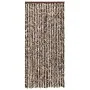 Cortina mosquitera chenilla marrón y blanco 90x220 cm de vidaXL, Mosquiteras para ventanas - Ref: Foro24-325452, Precio: 60,7...