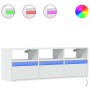 Mueble de TV de pared con luces LED blanco 130x31x45 cm de , Muebles TV - Ref: Foro24-852341, Precio: 92,69 €, Descuento: %