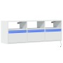 Mueble de TV de pared con luces LED blanco 130x31x45 cm de , Muebles TV - Ref: Foro24-852341, Precio: 92,69 €, Descuento: %