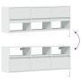Mueble de TV de pared con luces LED blanco 130x31x45 cm de , Muebles TV - Ref: Foro24-852341, Precio: 92,69 €, Descuento: %