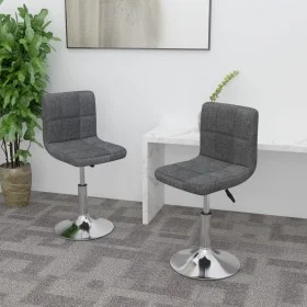 Sillas de comedor giratorias 2 unidades tela gris oscuro de , Sillas de comedor - Ref: Foro24-334210, Precio: 115,80 €, Descu...
