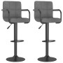 Taburetes de cocina 2 unidades tela gris claro de , Taburetes de cocina - Ref: Foro24-334635, Precio: 135,16 €, Descuento: %