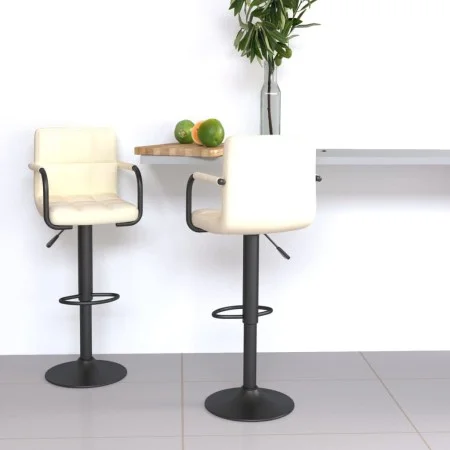 Taburetes de cocina 2 unidades tela crema by , Kitchen stools - Ref: Foro24-334637, Price: 132,52 €, Discount: %