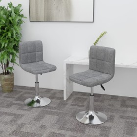 Sillas de comedor giratorias 2 unidades tela gris claro de , Sillas de comedor - Ref: Foro24-334209, Precio: 127,26 €, Descue...