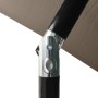 Sombrilla con LED y poste de acero gris taupe 2x3 m de vidaXL, Sombrillas - Ref: Foro24-313789, Precio: 76,25 €, Descuento: %