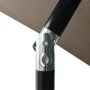 Sombrilla con LED y poste de acero gris taupe 2x3 m de vidaXL, Sombrillas - Ref: Foro24-313789, Precio: 74,96 €, Descuento: %