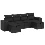 Set de sofás de jardín 6 piezas y cojines ratán sintético negro de , Conjuntos de jardín - Ref: Foro24-3264471, Precio: 397,8...