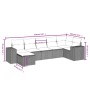 Set de comedor de jardín 7 pzas y cojines ratán sintético negro de , Conjuntos de jardín - Ref: Foro24-3264431, Precio: 484,3...