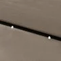 Sombrilla con LED y poste de acero gris taupe 2x3 m de vidaXL, Sombrillas - Ref: Foro24-313789, Precio: 74,96 €, Descuento: %
