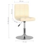 Sillas de comedor giratorias 2 unidades tela color crema de , Sillas de comedor - Ref: Foro24-334211, Precio: 116,60 €, Descu...