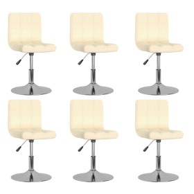 Sillas de comedor giratorias 6 unidades tela crema de , Sillas de comedor - Ref: Foro24-3087460, Precio: 311,02 €, Descuento: %