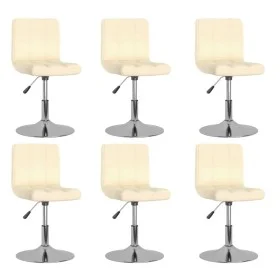 Sillas de comedor giratorias 6 unidades tela crema de , Sillas de comedor - Ref: Foro24-3087460, Precio: 285,64 €, Descuento: %