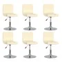 Sillas de comedor giratorias 6 unidades tela crema de , Sillas de comedor - Ref: Foro24-3087460, Precio: 285,64 €, Descuento: %