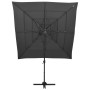 Sombrilla de 4 niveles con poste aluminio antracita 250x250 cm de vidaXL, Sombrillas - Ref: Foro24-313822, Precio: 196,92 €, ...