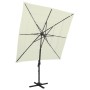 Sombrilla de 4 niveles con poste aluminio arena 250x250 cm de vidaXL, Sombrillas - Ref: Foro24-313820, Precio: 196,19 €, Desc...