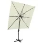 Sombrilla de 4 niveles con poste aluminio arena 250x250 cm de vidaXL, Sombrillas - Ref: Foro24-313820, Precio: 193,71 €, Desc...
