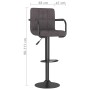 Taburetes de cocina 2 unidades tela gris taupe de , Taburetes de cocina - Ref: Foro24-334644, Precio: 148,78 €, Descuento: %