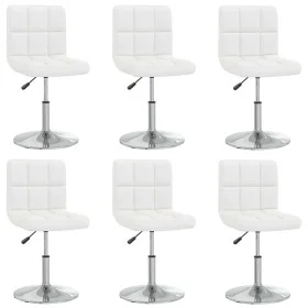 Sillas de comedor 6 unidades cuero sintético blanco de , Sillas de comedor - Ref: Foro24-3087428, Precio: 322,03 €, Descuento: %