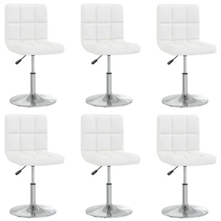 Dining chairs, 6 units, white synthetic leather by , dining chairs - Ref: Foro24-3087428, Price: 322,03 €, Discount: %