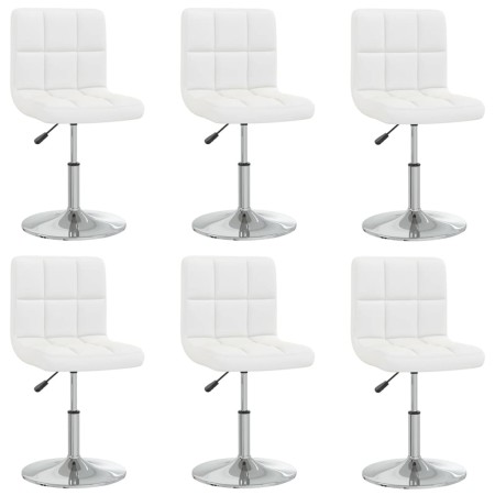 Sillas de comedor 6 unidades cuero sintético blanco de , Sillas de comedor - Ref: Foro24-3087428, Precio: 327,67 €, Descuento: %