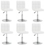 Sillas de comedor 6 unidades cuero sintético blanco de , Sillas de comedor - Ref: Foro24-3087428, Precio: 327,67 €, Descuento: %