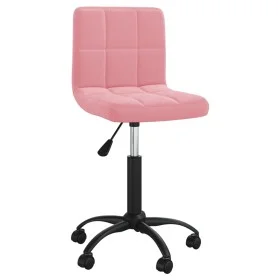 Silla de comedor giratoria de terciopelo rosa de , Sillas de comedor - Ref: Foro24-3087601, Precio: 92,47 €, Descuento: %