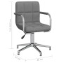 Silla de comedor giratoria tela gris claro de , Sillas de comedor - Ref: Foro24-3088062, Precio: 105,85 €, Descuento: %