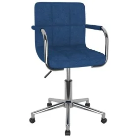 Silla de comedor giratoria tela azul de , Sillas de comedor - Ref: Foro24-3088159, Precio: 98,53 €, Descuento: %