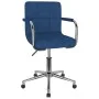 Silla de comedor giratoria tela azul de , Sillas de comedor - Ref: Foro24-3088159, Precio: 98,53 €, Descuento: %