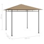Cenador gris taupé 3x3x2,7 m 180 g/m² de vidaXL, Carpas y cenadores - Ref: Foro24-313919, Precio: 189,61 €, Descuento: %
