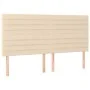 Boxspringbett mit cremefarbenem Stoffbezug und Matratze, 160x200 cm. von , Betten und Lattenroste - Ref: Foro24-3131526, Prei...