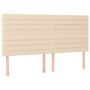 Cama box spring con colchón tela color crema 160x200 cm de , Camas y somieres - Ref: Foro24-3131526, Precio: 605,74 €, Descue...