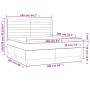 Cama box spring con colchón tela color crema 160x200 cm de , Camas y somieres - Ref: Foro24-3131526, Precio: 605,74 €, Descue...