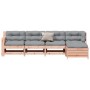 Juego de muebles jardín 5 pzas y cojines madera abeto Douglas en Conjuntos de jardín | Comprar online en Foru.es