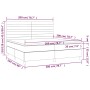 Cama box spring colchón luces LED tela marrón oscuro 200x200 cm de , Camas y somieres - Ref: Foro24-3134984, Precio: 664,92 €...