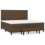 Cama box spring con colchón tela marrón oscuro 200x200 cm de , Camas y somieres - Ref: Foro24-3136624, Precio: 741,11 €, Desc...