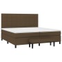 Cama box spring con colchón tela marrón oscuro 200x200 cm de , Camas y somieres - Ref: Foro24-3136624, Precio: 741,11 €, Desc...