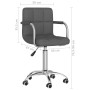 Silla de comedor giratoria tela gris oscuro de , Sillas de comedor - Ref: Foro24-3087970, Precio: 96,10 €, Descuento: %
