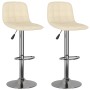Taburetes de cocina 2 unidades tela crema de , Taburetes de cocina - Ref: Foro24-333947, Precio: 114,73 €, Descuento: %