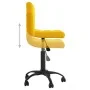 Silla de oficina giratoria de terciopelo amarilla mostaza de , Sillas de oficina - Ref: Foro24-334363, Precio: 75,33 €, Descu...