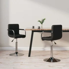 Sillas de comedor giratorias 2 unidades cuero sintético negro de , Sillas de comedor - Ref: Foro24-334574, Precio: 125,97 €, ...