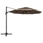 Sombrilla de 4 niveles con poste de aluminio gris taupe 3x3 m de vidaXL, Sombrillas - Ref: Foro24-313831, Precio: 192,92 €, D...