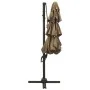 Sombrilla de 4 niveles con poste de aluminio gris taupe 3x3 m de vidaXL, Sombrillas - Ref: Foro24-313831, Precio: 192,92 €, D...