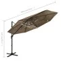 Sombrilla de 4 niveles con poste de aluminio gris taupe 3x3 m de vidaXL, Sombrillas - Ref: Foro24-313831, Precio: 192,92 €, D...