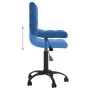 Silla de comedor giratoria de terciopelo azul de , Sillas de comedor - Ref: Foro24-3087600, Precio: 100,01 €, Descuento: %