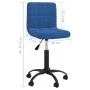 Silla de comedor giratoria de terciopelo azul de , Sillas de comedor - Ref: Foro24-3087600, Precio: 100,01 €, Descuento: %
